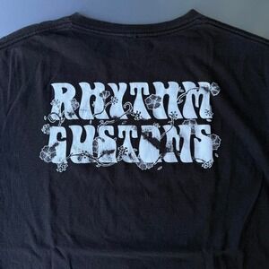 Black and white Rhythm Customs tee